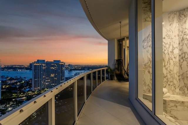 balcony featuring a city view
