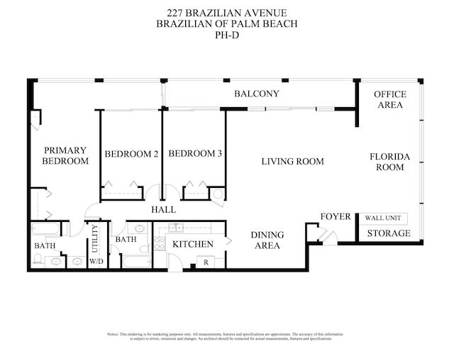 227 Brazilian Ave Ph D, Ph D, Palm Beach, FL 33480 - floor plan / room layout