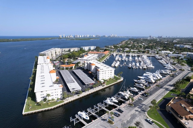 21 Yacht Club Dr Unit 102, North Palm Beach, FL 33408 - birds eye view of property featuring a water view and a view of city