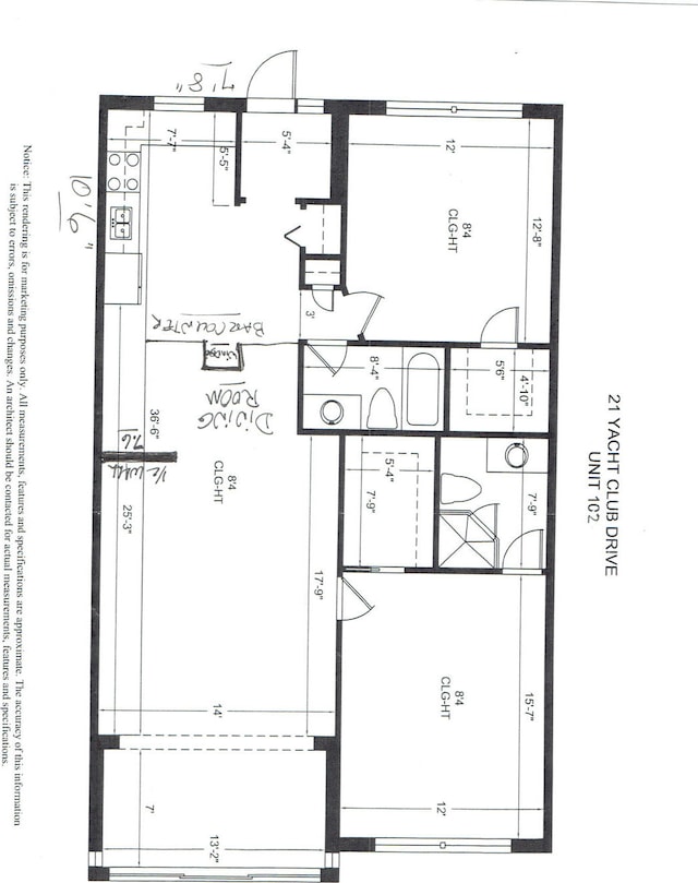 21 Yacht Club Dr Unit 102, North Palm Beach, FL 33408 - floor plan
