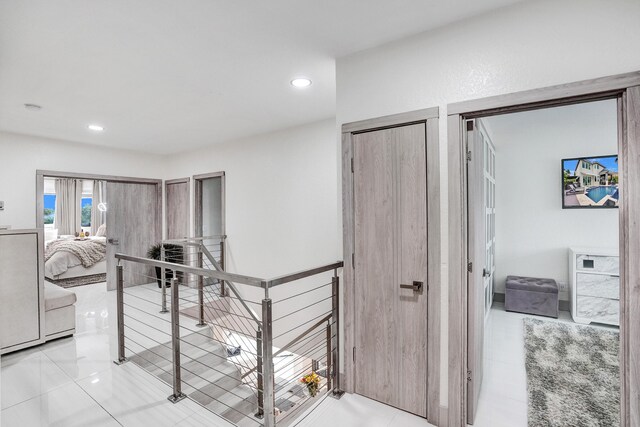 interior space with recessed lighting
