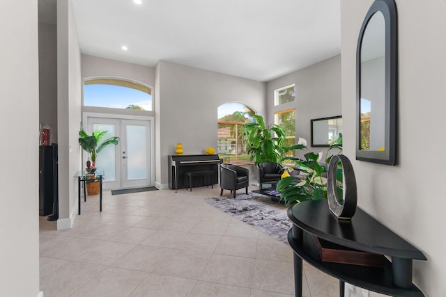 19699 Dinner Key Dr, Boca Raton, FL 33498 - tiled entrance foyer with baseboards and recessed lighting