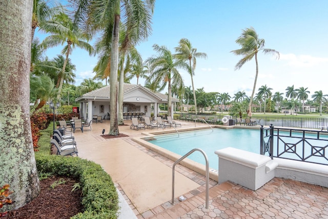 19699 Dinner Key Dr, Boca Raton, FL 33498 - pool featuring a patio area and fence