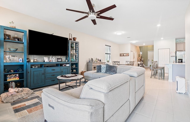 1908 Harding St, Lake Worth, FL 33460 - living room with ceiling fan
