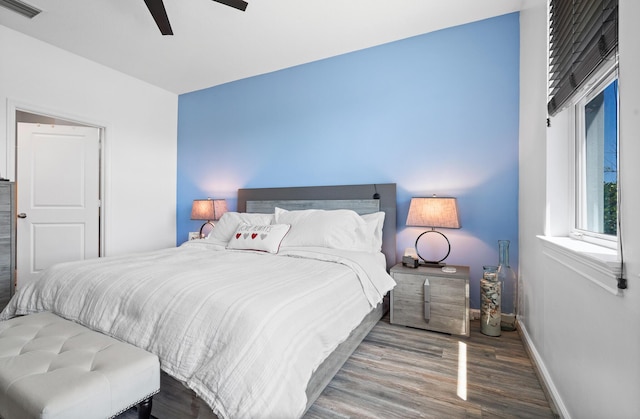 1908 Harding St, Lake Worth, FL 33460 - bedroom featuring wood finished floors and a ceiling fan