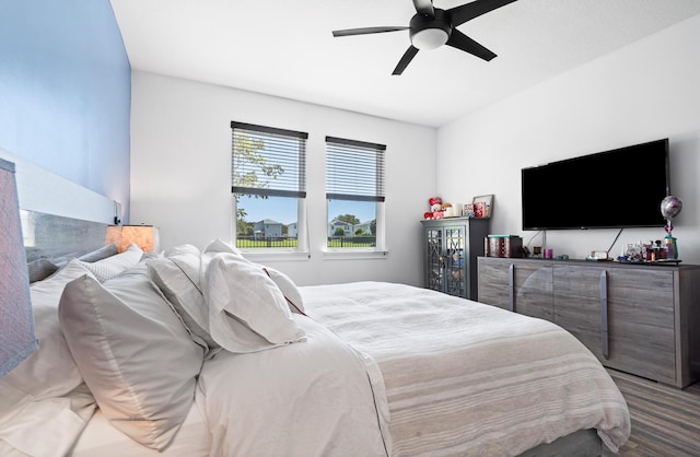 1908 Harding St, Lake Worth, FL 33460 - bedroom featuring wood finished floors and ceiling fan
