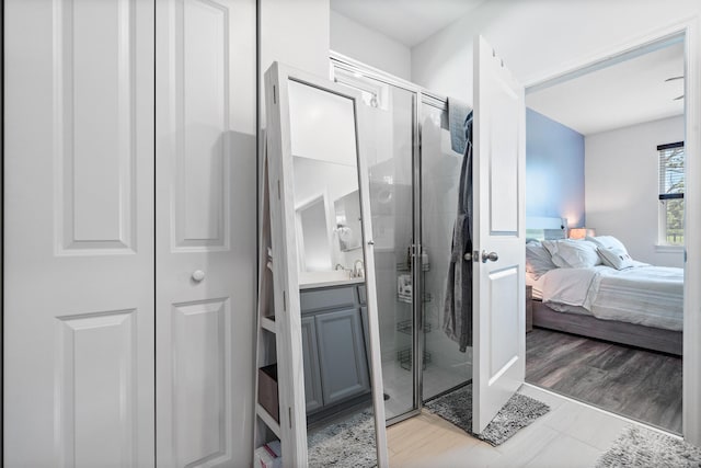 1908 Harding St, Lake Worth, FL 33460 - full bath with a shower stall, ensuite bathroom, vanity, and a closet