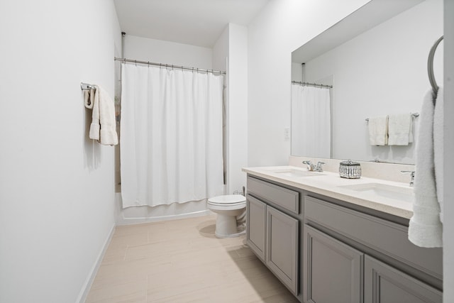 1908 Harding St, Lake Worth, FL 33460 - full bath featuring double vanity, shower / tub combo with curtain, and tile patterned flooring
