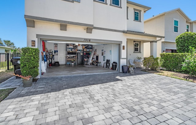 1908 Harding St, Lake Worth, FL 33460 - garage with decorative driveway