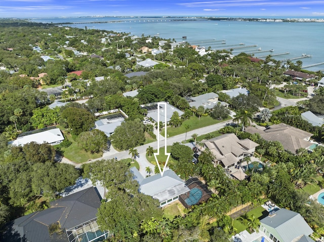 7 Riverview Dr, Sewalls Point, FL 34996 - birds eye view of property featuring a residential view and a water view