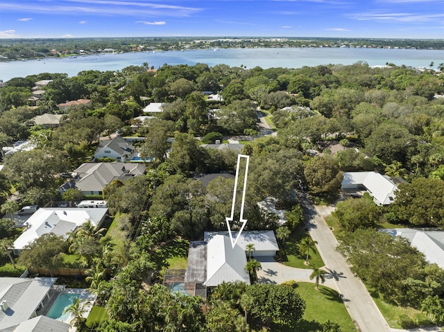 7 Riverview Dr, Sewalls Point, FL 34996 - birds eye view of property featuring a water view