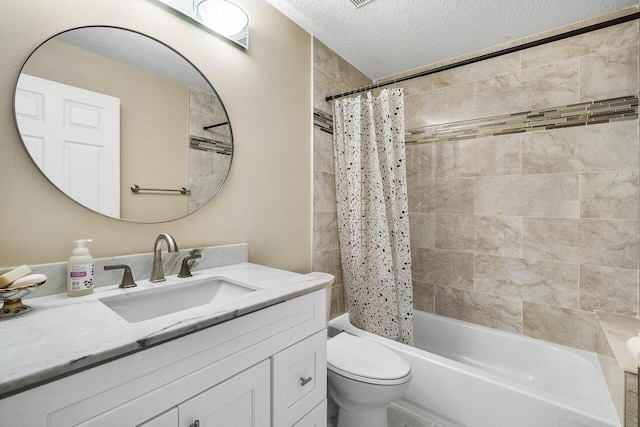 2020 Newhaven Ave, Wellington, FL 33414 - full bath with a textured ceiling, shower / bath combination with curtain, toilet, and vanity