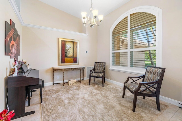 2020 Newhaven Ave, Wellington, FL 33414 - living area featuring a chandelier and baseboards