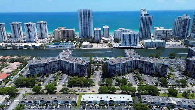 800 Parkview Dr Unit 826, Hallandale Beach, FL 33009 - birds eye view of property featuring a view of city and a water view