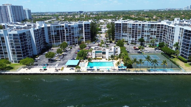 800 Parkview Dr Unit 826, Hallandale Beach, FL 33009 - bird's eye view with a city view and a water view