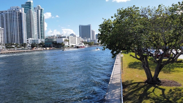 800 Parkview Dr Unit 826, Hallandale Beach, FL 33009 - property view of water featuring a view of city