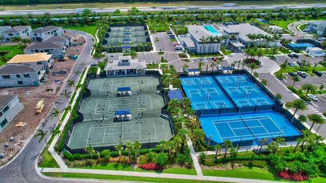 bird's eye view with a residential view