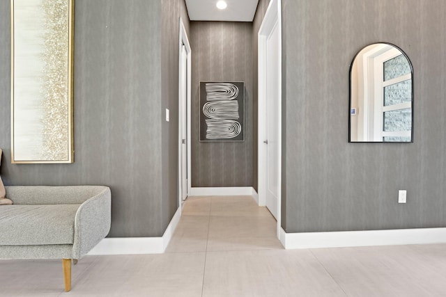 hall with baseboards