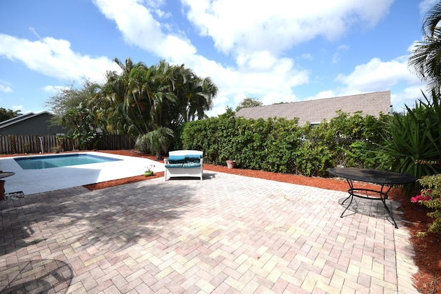 3030 Phoebe Ln, Delray Beach, FL 33444 - view of pool featuring a patio, a fenced backyard, and a fenced in pool
