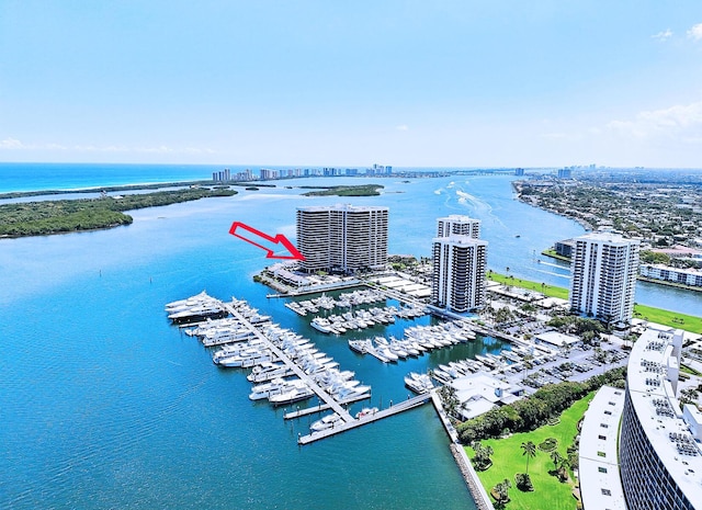 100 Lakeshore Dr Unit 456, North Palm Beach, FL 33408 - view of urban area with a large body of water and numerous boat docks