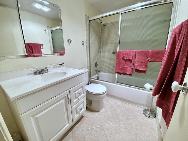 191 Durham D, Deerfield Beach, FL 33442 - full bathroom featuring toilet, tile patterned floors, vanity, and shower / bath combination with glass door
