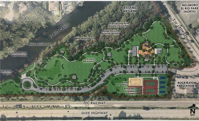 1380 SW 1st St, Boca Raton, FL 33486 - map / location featuring property parcel outlined