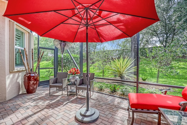 9068 Clearhill Rd, Boynton Beach, FL 33473 - view of patio / terrace featuring a lanai
