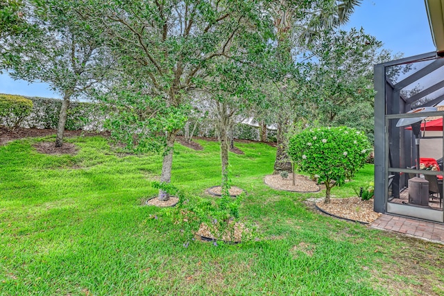 9068 Clearhill Rd, Boynton Beach, FL 33473 - view of yard featuring glass enclosure