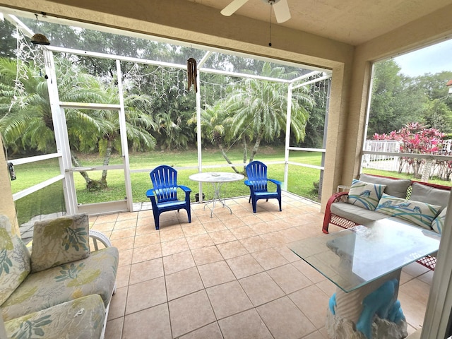 630 SW Treasure Cv, Port Saint Lucie, FL 34953 - sunroom / solarium featuring ceiling fan