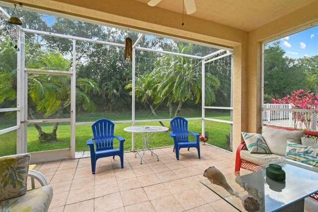 630 SW Treasure Cv, Port Saint Lucie, FL 34953 - sunroom / solarium with ceiling fan