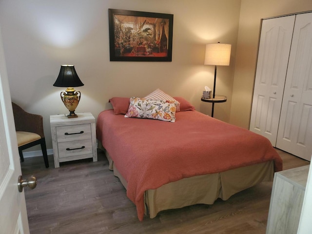 2831 Stoneway Ln Unit C, Fort Pierce, FL 34982 - bedroom with wood finished floors and a closet