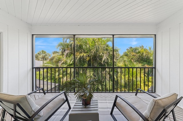 view of sunroom
