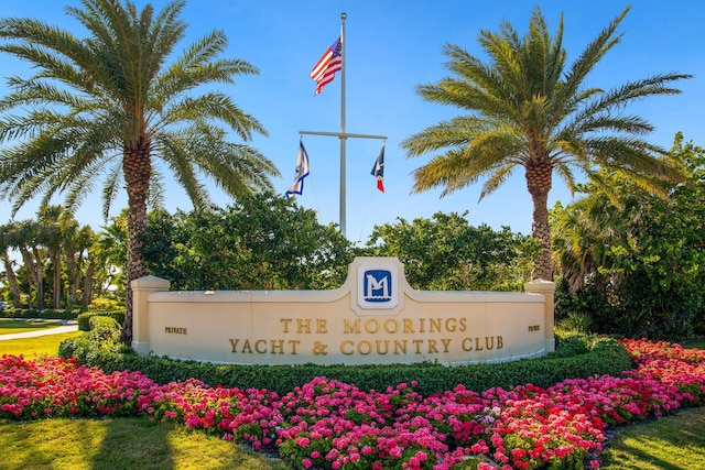 view of community sign