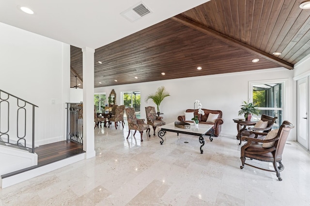 interior space featuring stairway and visible vents