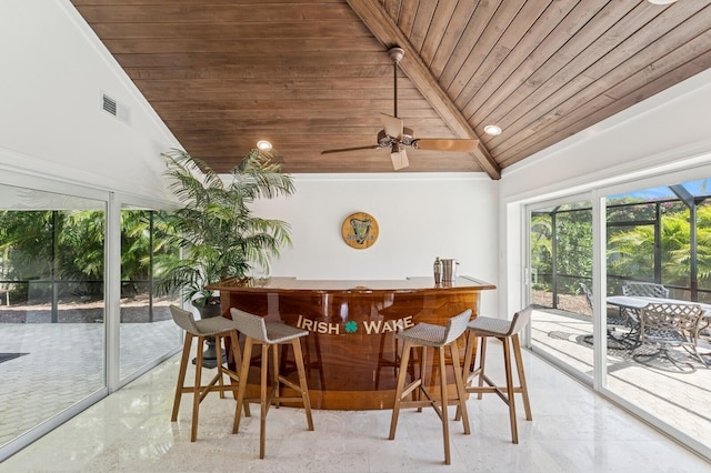 sunroom with visible vents