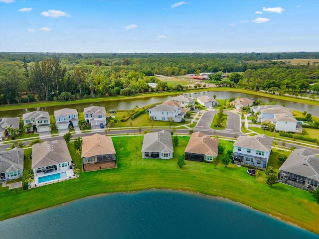 15649 Orchard Dr, Westlake, FL 33470 - birds eye view of property with a water view, a residential view, and a wooded view