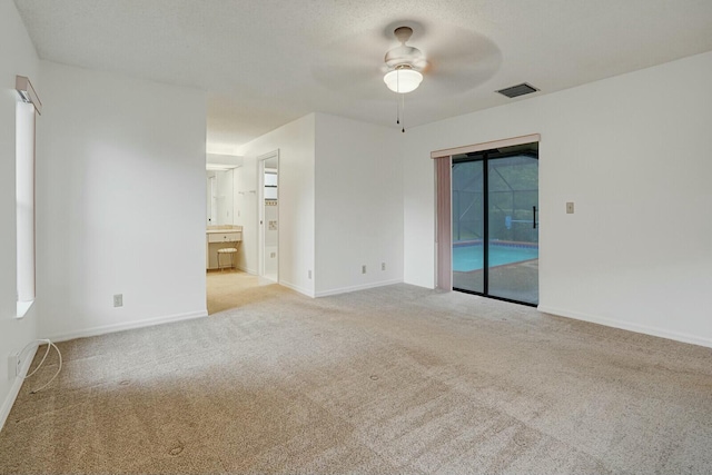 18356 181st Cir S, Boca Raton, FL 33498 - empty room with carpet, visible vents, baseboards, and ceiling fan