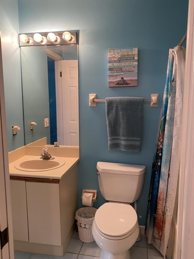 10501 SE Croft Ct Unit D-8, Hobe Sound, FL 33455 - bathroom featuring vanity, tile patterned floors, and toilet