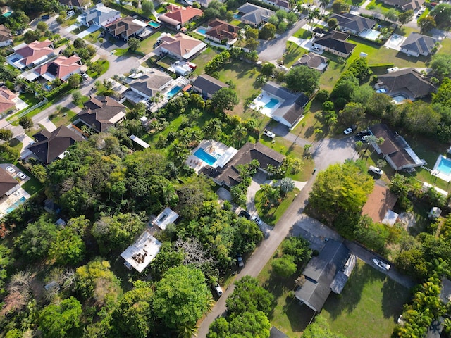 bird's eye view with a residential view