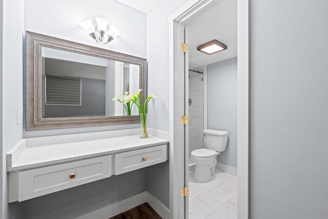 6461 NW 2nd Ave Unit 109, Boca Raton, FL 33487 - full bath featuring marble look tiles, a shower, and vanity