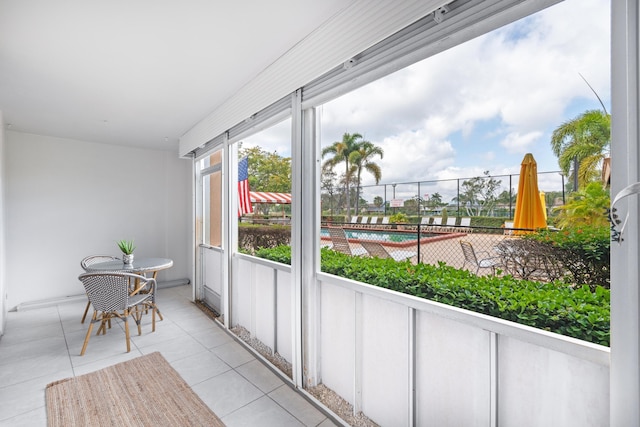 view of sunroom / solarium