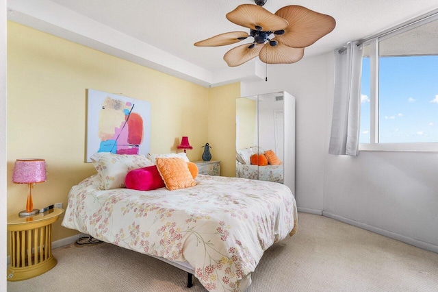 1551 N Flagler Dr Unit 1509, West Palm Beach, FL 33401 - carpeted bedroom featuring ceiling fan and baseboards