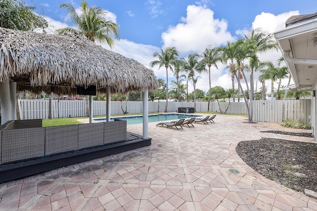 1900 NE 16th Ter, Fort Lauderdale, FL 33305 - view of pool with a fenced in pool, a patio area, and a fenced backyard