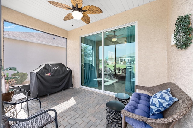 7753 SW 86th Loop, Ocala, FL 34476 - sunroom with a ceiling fan