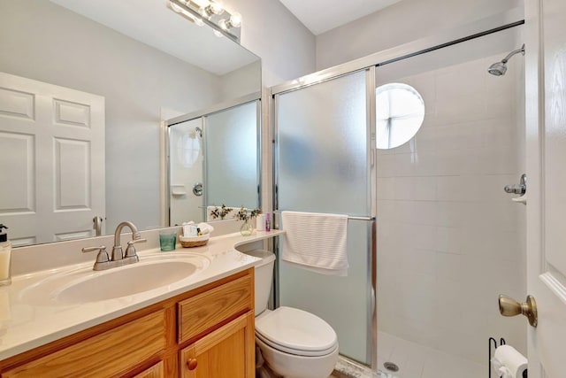 9225 Wentworth Ln, Port Saint Lucie, FL 34986 - full bath featuring a shower stall, vanity, and toilet