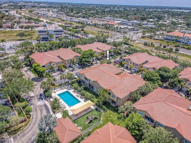 birds eye view of property featuring a residential view