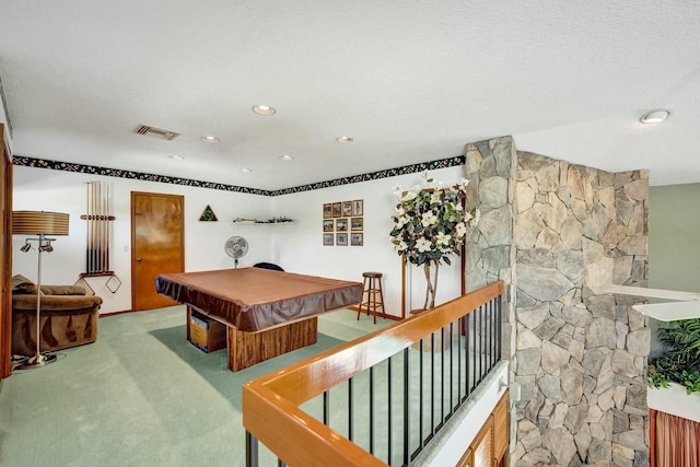 3120 SE Downwinds Rd, Jupiter, FL 33478 - recreation room featuring recessed lighting, visible vents, carpet floors, and pool table