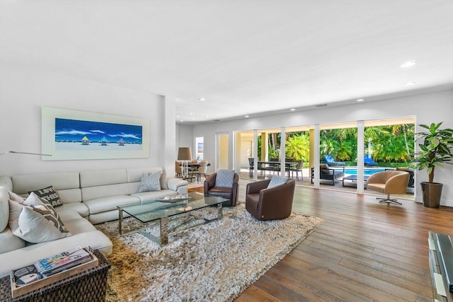 225 NW 11th St, Delray Beach, FL 33444 - living room with wood finished floors and recessed lighting