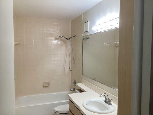2415 SW Danbury Ln, Palm City, FL 34990 - bathroom with toilet, shower / bath combination, and vanity