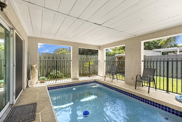944 Hansen St, West Palm Beach, FL 33405 - view of pool with a fenced backyard and a patio area